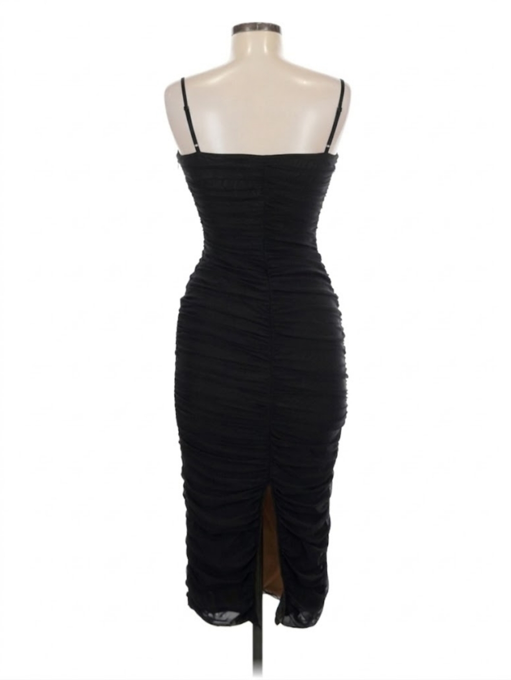 L'Agence Caprice Mesh Midi Dress in Black Size 6 - Picture 6 of 7